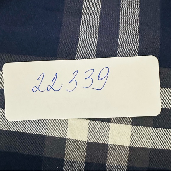 Burberry Body Lounge Pajama Pants Pockets Plaid Check Navy/Gray Cotton Medium - Picture 8 of 8